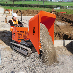 ¡Envío gratuito! Euro5 13.5hp Motor diésel con orugas Mini Dumper Cargador frontal con bomba giratoria de 270 grados Carga automática para 1200kg