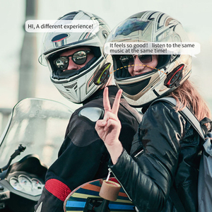 Sistema de comunicación manos libres Sistema de intercomunicación inalámbrico Auriculares Comunicadores intercomunicador para motocicletas Casco de bicicleta - Product Image 2