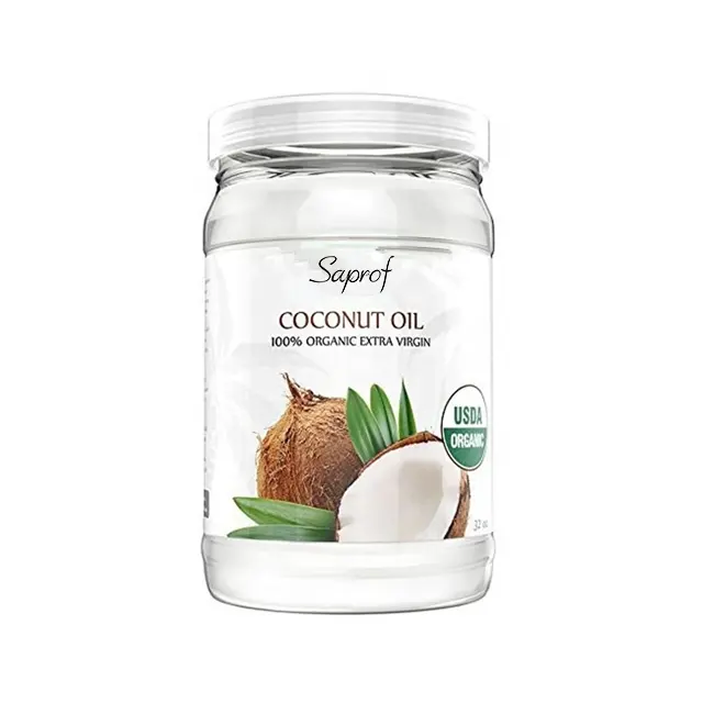 Wholesale Private Label 100% Pure Natural Organic Extra Virgin Coconut Oil with Glass Bottle for Body and Hair