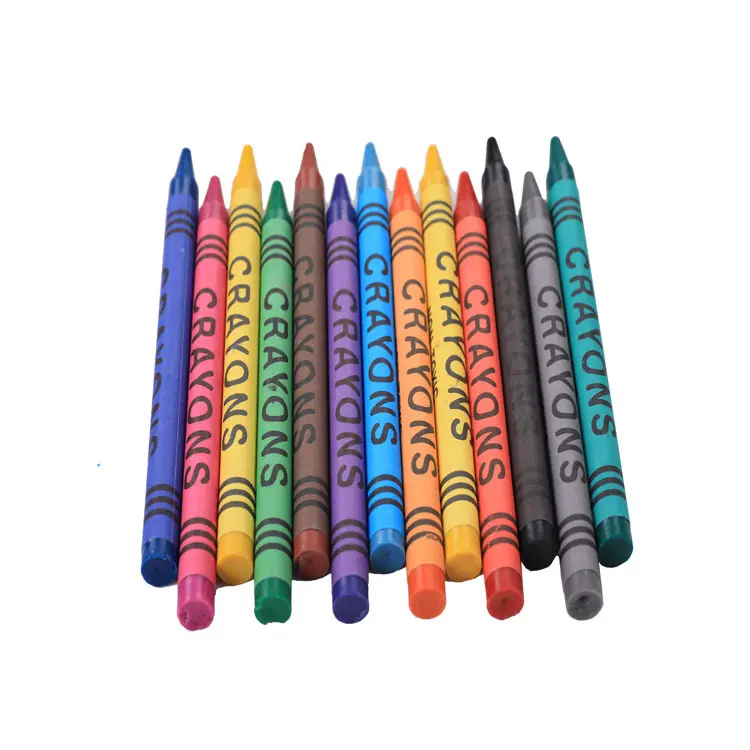 Ucuz ve yüksek kaliteli kereste Marking boya kalemi De Couleur 12 renk seti özelleştirilmiş ambalaj balmumu