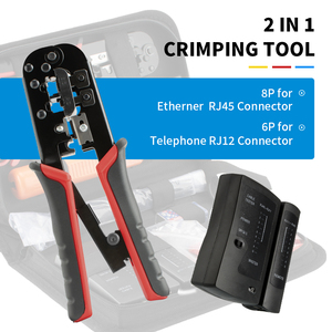 RJ11 RJ45 RJ45 RJ12 cavo telefonico di rete <span class=keywords><strong>Tester</strong></span> Kit strumenti Cat5 Cat6 UTP UTP set di strumenti - Product Image 2