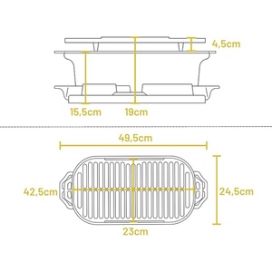 仿古现代重型金属烧烤炉户外便携式坚固金属木炭烧烤炉 - Product Image 3