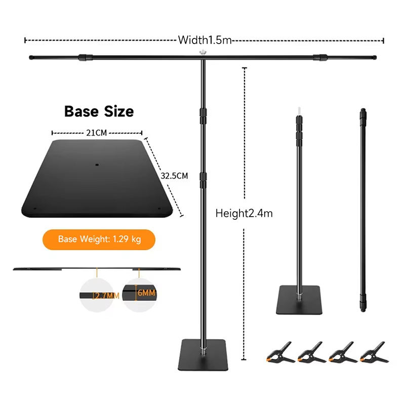 T-cadre de 2.4*1.5 m (embase carrée)