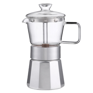 Stovetop Espresso özelleştirilmiş siyah/kırmızı klasik alüminyum Espresso İtalyan tarzı kahve makinesi Moka Pot