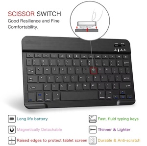 Modo dual mini USB RGB inalámbrico bluetooths Teclado de computadora Notebook Laptop Mac PC de escritorio BT 3,0 universal 78 teclas Teclados - Product Image 5