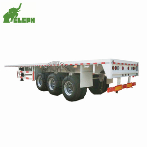 最优惠的价格工厂销售2轴<span class=keywords><strong>s</strong></span>三轴20英尺40吨集装箱半平板平板拖车带集装箱锁