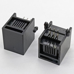 Sol açılı RJ11/RJ12 6P6C 6P4C telefon Jack konnektörü dişi fiş Ethernet konektörü RJ45 tipi - Product Image 2