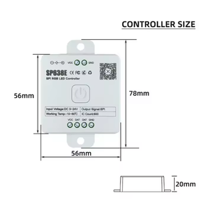 2024 colore dei sogni Led striscia RGB Controller SP638E DC5-24V SPI LED Controller musica a colori magici Led Dimmer Smart Bluetooth Control - Product Image 4