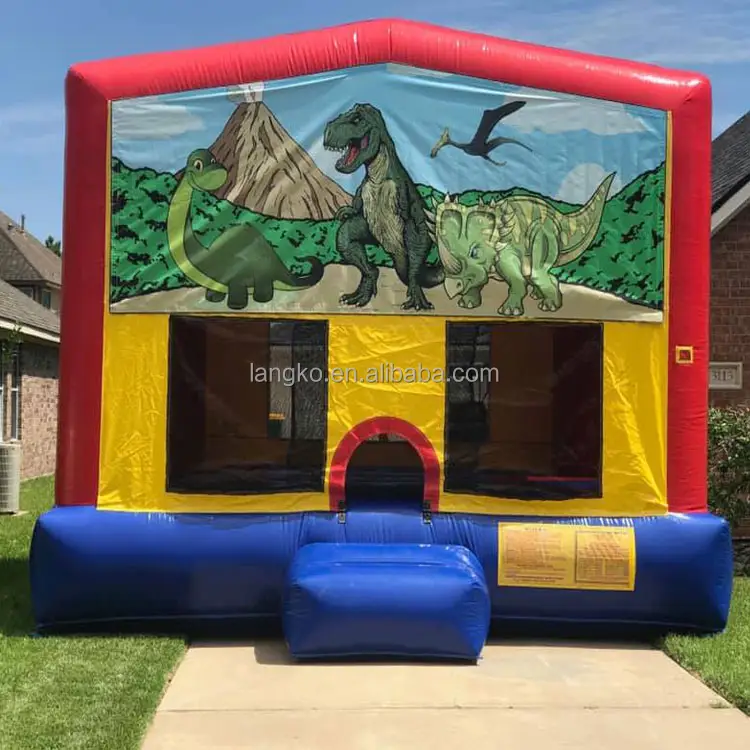 Juguetes y accesorios inflables dinosaurio inflable casa hinchable Castillo de salto gran oferta