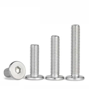 Chất lượng cao siêu mỏng phẳng đầu vít hình lục giác ổ cắm thép không gỉ M3 M4 M5 M6 M8 Metric chủ đề đồ nội thất lắp ráp bu lông - Product Image 2