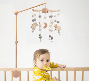 Bằng Gỗ Gió Chime Bé <span class=keywords><strong>Crib</strong></span> Với Chuông Hình Thiết Kế Cho Nhà Giữ Trẻ Trung Tâm Tường Dấu Hiệu Gỗ Thủ Công Mỹ Nghệ - Product Image 4