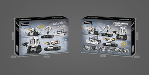 Dual Control Fernbedienung Variable Programmierung Baustein Simuliertes Roboters pielzeug Licht Kunststoff RC Car 495pcs 2.4G 5 in 1