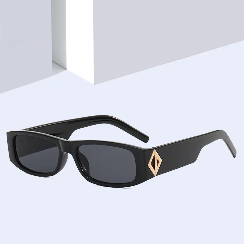 선글라스 2023 스퀘어 작은 프레임 선글라스 멋진 UV400 선글라스 선택 여성 남성 로고 사용자 정의 안경 7 가지 색상