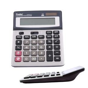 Foska Big ABS bottone in plastica e 12 cifre schermo LCD Business Office School calcolatrice per ufficio calcolatrice con doppio potere