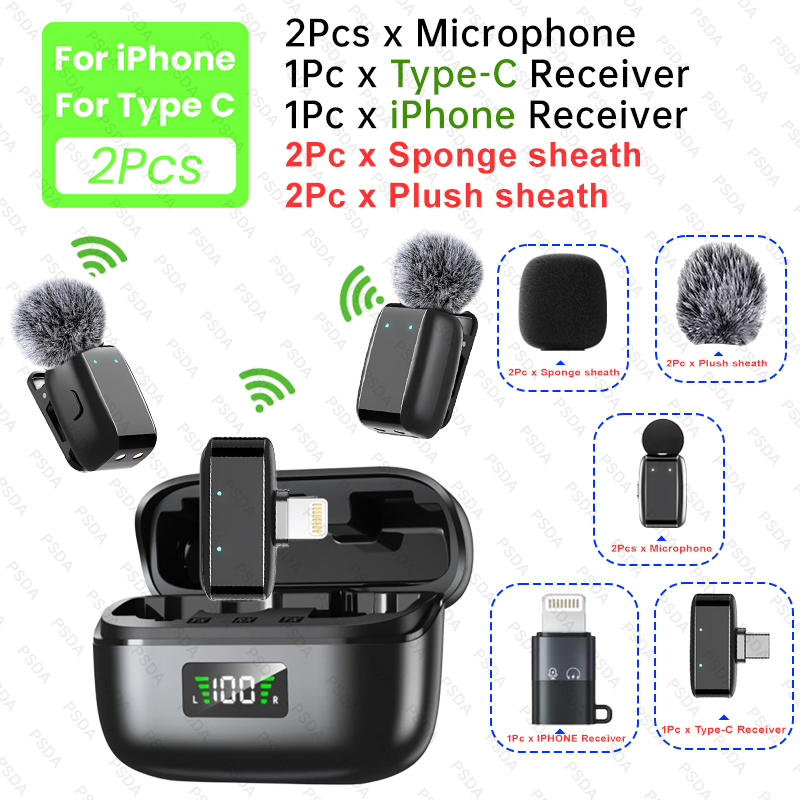 Black-2Mic+Type C+IP+MM (LIV068-C)