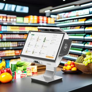 Tableta con pantalla táctil de doble escala de 13,3 pulgadas Android/Windows 10/11 con software de sistema POS móvil para cámara compatible con pago - Product Image 1