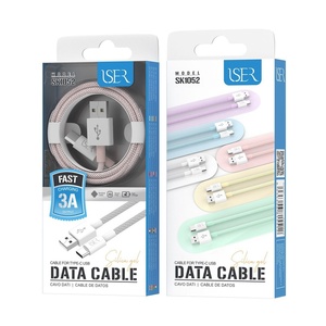 Cavo dati da USB a Type-C 1.2m 3A tessuto-bianco