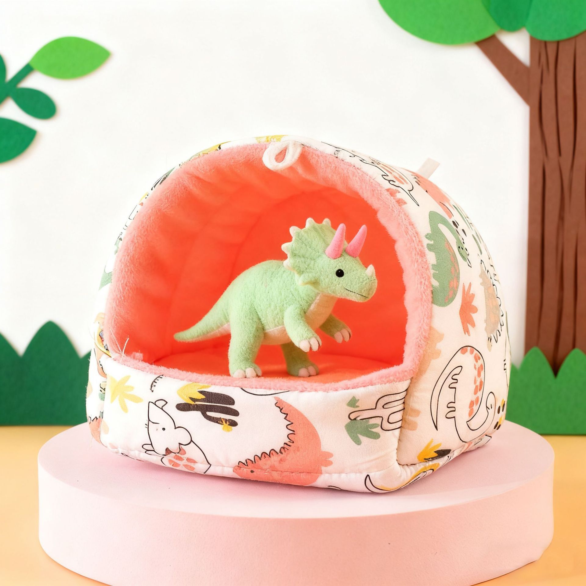 Parque de dinosaurios rosa