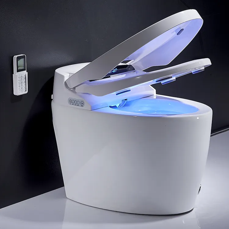 Wc sanitário moderno, sanitário de alta qualidade bidé elétrico automático nivelamento inodoro eletrônico inteligente banheiro inteligente