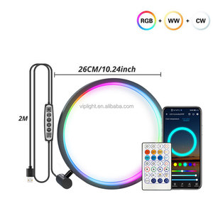 Yaratıcı RGBIC masa lambası USB kumandalı akıllı APP kontrol masa ortam ışığı oyun masa lambası uzaktan ev dekorasyon ile - Product Image 6