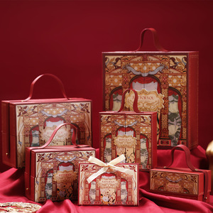 Portable <strong>Red</strong> Hamper <strong>Box</strong> Luxury Leather Handle Gift Set Packaging <strong>Box</strong> for Wedding Valentines Mothers Day Gift Set Packaging <strong>Box</strong>