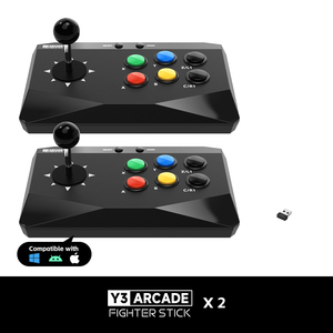 Data Frog Y3 A mit 2 Spielcontrollern für Win <span class=keywords><strong>IOS</strong></span> Android TV Box Street Fighter Arcade Joystick Arcade Fighter Gamepad