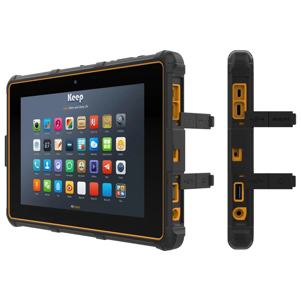 Higole Tablet Android Ruggedized, Tablet Android Portabel 8 Inci GPS Tahan Air IP67 Kasar Kuat Mobil Industri