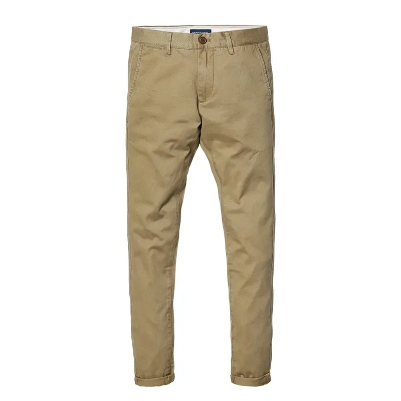 Men's casual pants with no iron treatment combed cotton pants are fashionable and urban