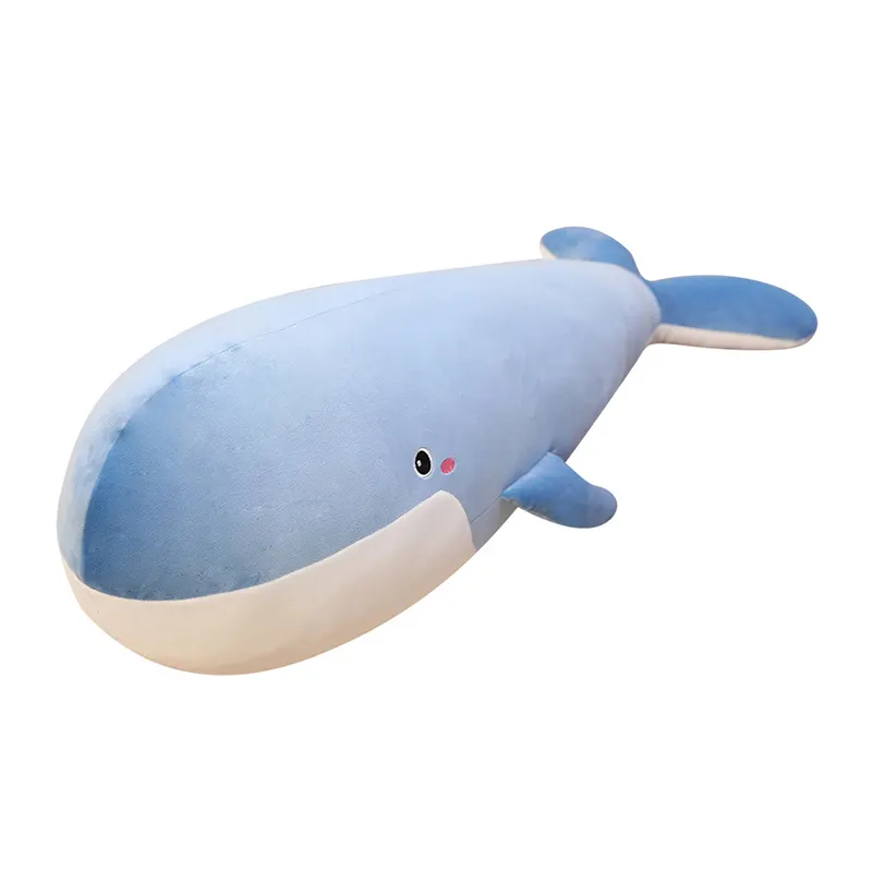 Morbido squalo balena blu grande peluche balena peluche cuscino