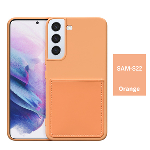 带卡槽手机盖的三星S22/ S221的液体硅胶软式防震手机壳 - Product Image 5