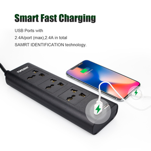 Potencia universal 3 banda multi-funcional hembra macho Salida de doble cargador USB - Product Image 3