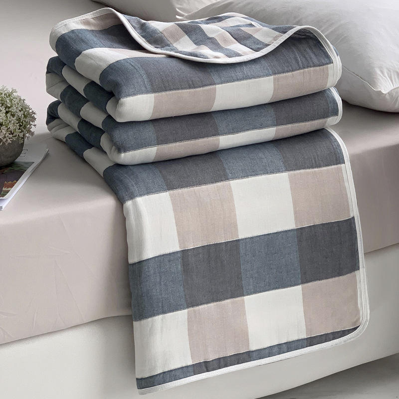 Ab blue-six-layer yarn towel summer quilts