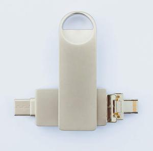 4ใน1 iPhone USB Flash 128GB แฟลช Micro USB Type-C 256 GB แฟลชไดรฟ์และ USB 3.0พอร์ตสำหรับสมาร์ทโฟน iPhone/Android/MacBook - Product Image 2