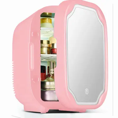 ตู้เย็นขนาดเล็กสีชมพูสำหรับผลิตภัณฑ์ดูแลผิว Custom Beauty Make Up ตู้เย็นขนาดเล็ก