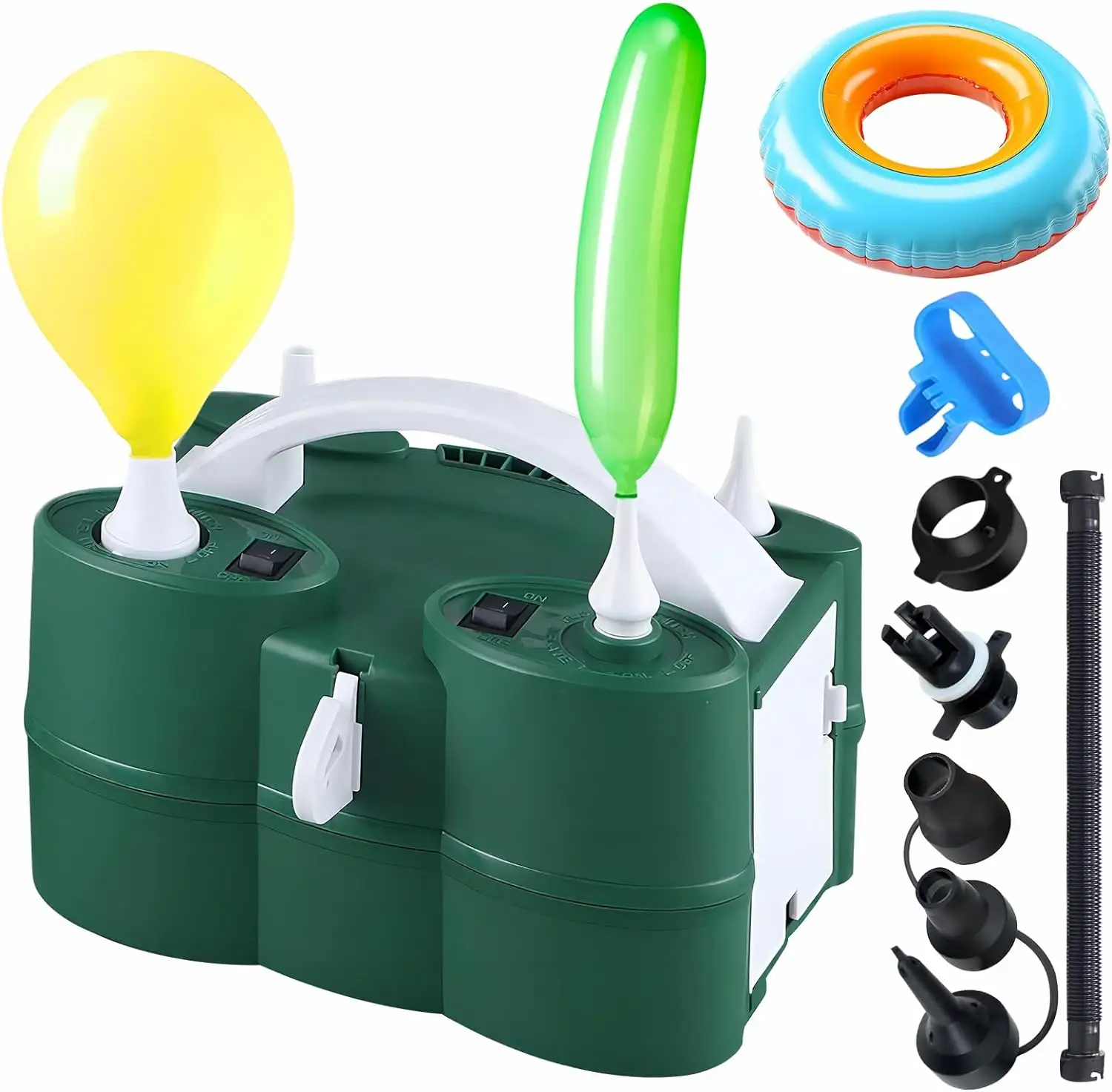 Soplador de globos de doble boquilla multifuncional, bomba eléctrica, Kit de arco de guirnalda, inflador de aire de 100V y 600W para decoración de suministros para fiestas