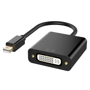 迷你显示端口迷你DP公到DVI DVI-I母视频转换器适配器电缆，适用于苹果电脑台式笔记本电脑高清电视显示器 - Product Image 1