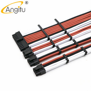 Angitu PC <strong>Basic</strong> Extension Cables Kit <strong>Computer</strong> 24pin MB, (4+4)8pin CPU, Dual 6+2pin GPU/PCIE PSU Extension Cable - Product Image 1