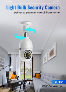 低价夜视云存储夜视360度全景远程E27智能灯泡无线摄像头 - Product Image 2