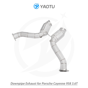 YT适用于保时捷Cayenne 958 3.6T不锈钢排气系统谐振管，具有高流量质量汽车转向管零件 - Product Image 4