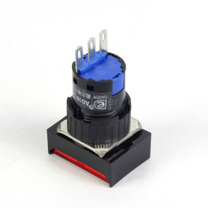 16MM di diametro interruttore a pulsante in plastica rettangolare con LED 1NO 1NC interruttore a pulsante 3A 250V - Product Image 3