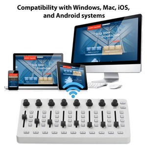 Control MIDI Consola mezcladora MIDI con 43 botones 8 perillas 8 Botones Conexión BT Batería/Alimentación tipo C - Product Image 4