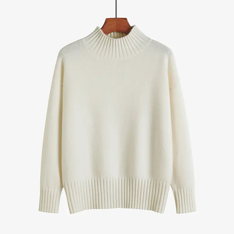 Cashmere Sweaters Inner Mongolia Plain Knit Warm 100% Turtle Neck Women Long Adults Multi Thick Pullovers Computer Knitted 26S/2