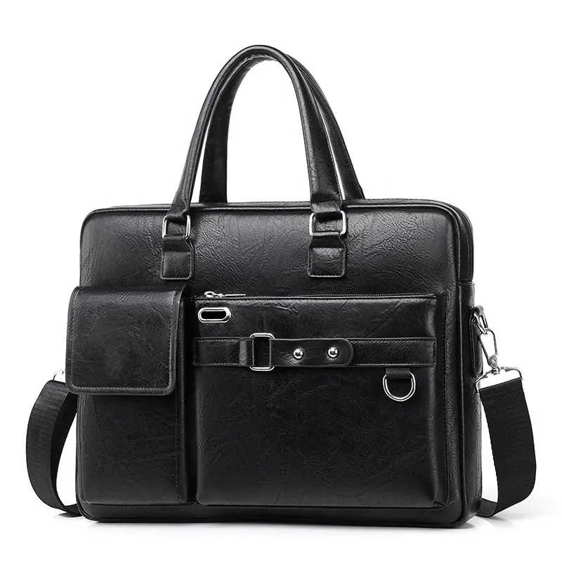 卸売メンズブリーフケースバッグ高品質ビジネスレザーショルダーメッセンジャーバッグオフィスハンドバッグラップトップバッグ