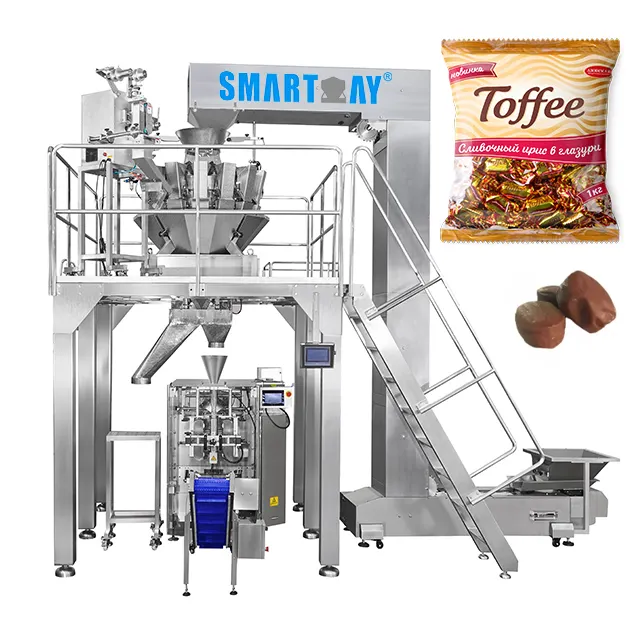 Máquina de envasado de tafetán, sellado Vertical multifunción, automática, para Marzipan Taffy