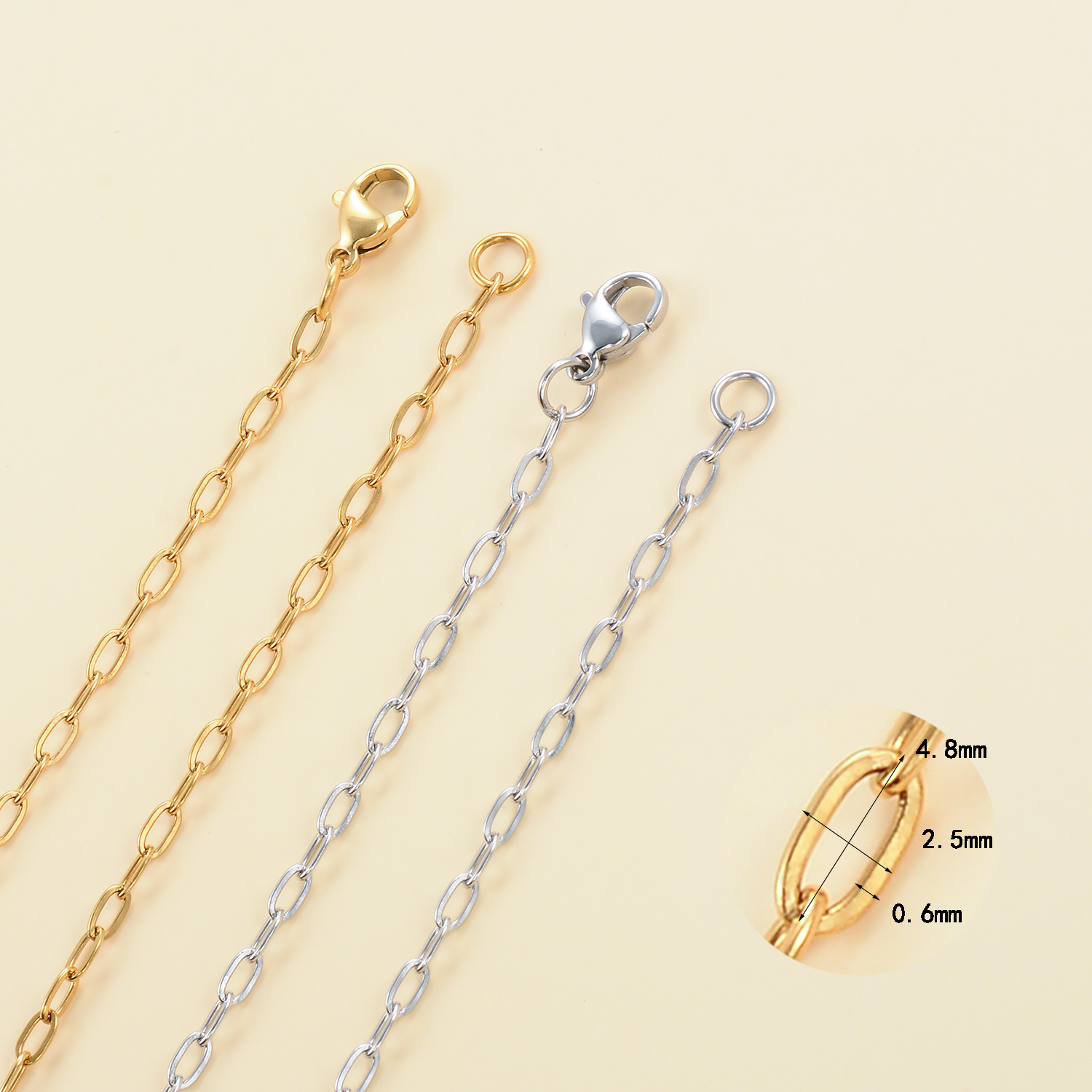 Ancho 2,5 mm-Plata