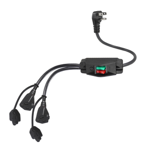 Usa Us 3 Pin Plug American Ac <strong>Computer</strong> 2 in 1 NEMA 5-15R NEMA 5-15P AC Y Outlet Splitter Extension Power Cord With Switch - Product Image 1