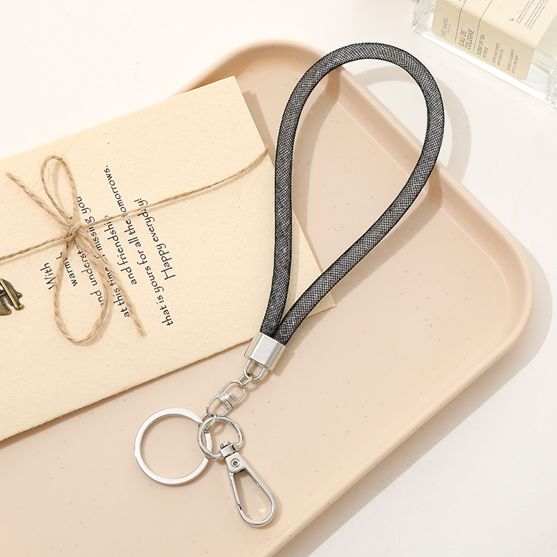 K3429 ห่วงตาข่ายเจาะหัก จี้เชือก แผ่นหัวเข็มขัด สีดำ