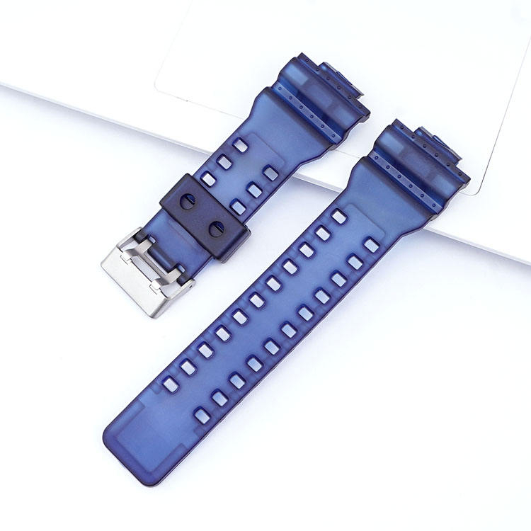 Frosted translucent sapphire blue