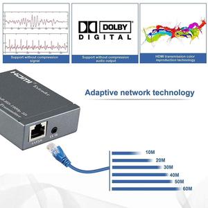 Extensor HDMI a 60m 196ft sobre un solo UTP CAT5e/6 LAN RJ45 compatible con 1080P 3D con transmisor y receptor HDMI Loopout - Product Image 5
