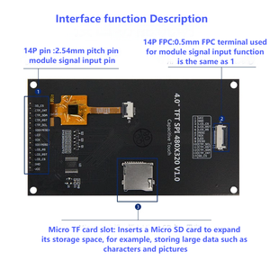 4.0 pollici SPI porta seriale TFT schermo LCD capacitivo touch screen modulo di visualizzazione 320*480 supporta Arduino - Product Image 3